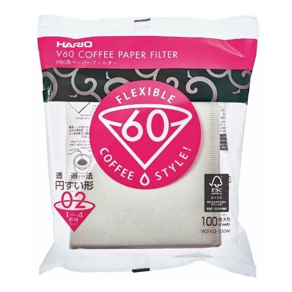 Hario V60 Paper Coffee Filters White