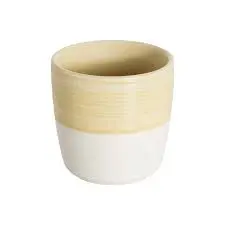 [C109-14BYE]   Flat White Cup 150ml (Yellow)